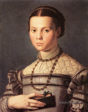 Portrait d’une jeune fille Florence Agnolo Bronzino Peinture à l'huile